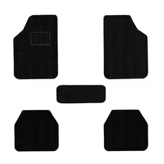 TECGO - Piso Alfombrado para Auto 5 Piezas Negro
