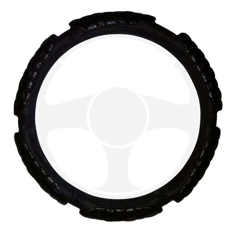 Funda Cubre Volante Para Auto Tecgo Acolchado Negro