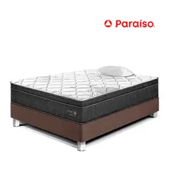 PARAISO - Cama Pocket Star 1.5 Plazas + Almohada + Protector