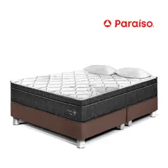 PARAISO - Cama Pocket Star Queen + 2 Almohadas + Protector