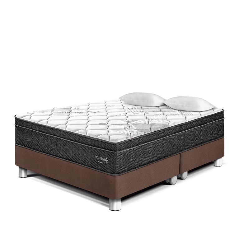 Cama Pocket Star King + 2 Almohadas + Protector
