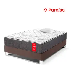 PARAISO - Cama Super Star 1.5 Plazas + Almohada + Protector