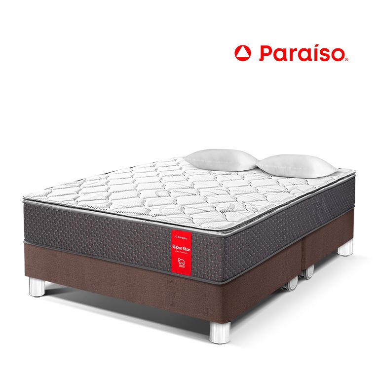 Cama Super Star King + 2 Almohadas + Protector