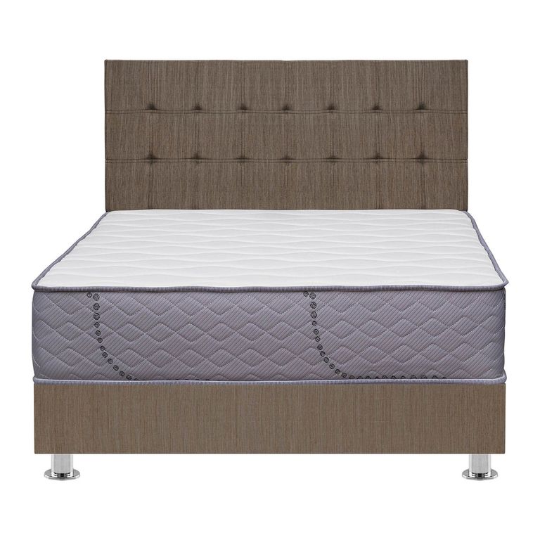 Dormitorio Capella Forli Queen + Colchón+ Box Tarima + Cabecera + Almohada + Protector