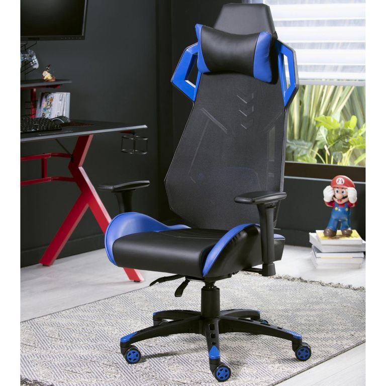 Silla Gamer ergonómica Negro/Azul