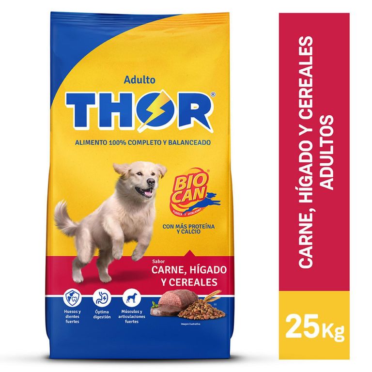 Thor Adultos Alimento para Perros 25kg Sabor Carne/Hígado