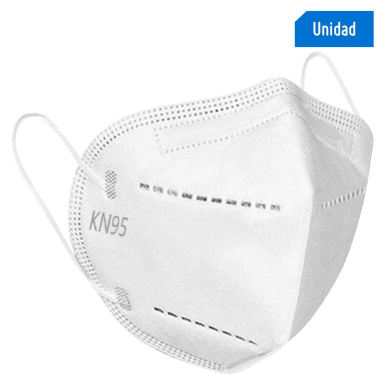 Mascarilla KN95 de Tela Blanco con Elástico