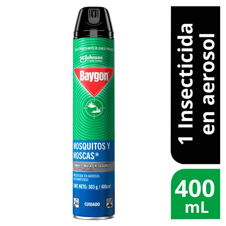 Insecticida Baygon mosquitos y moscas 400ml