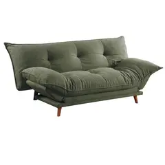 JUST HOME COLLECTION - Sofá Cama Futón 3 Cuerpos Pillow Verde