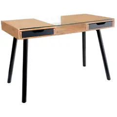 JUST HOME COLLECTION - Escritorio Roble de Vidrio Bento