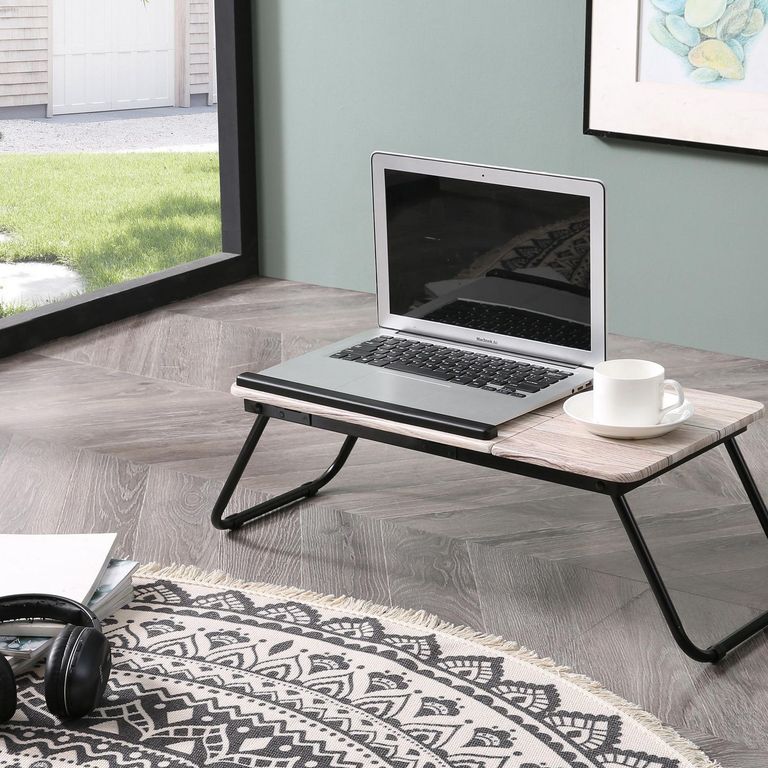 Mesa para laptop Natural/Negro