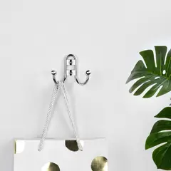 JUST HOME COLLECTION - Perchero de Pared 2 Ganchos Doble