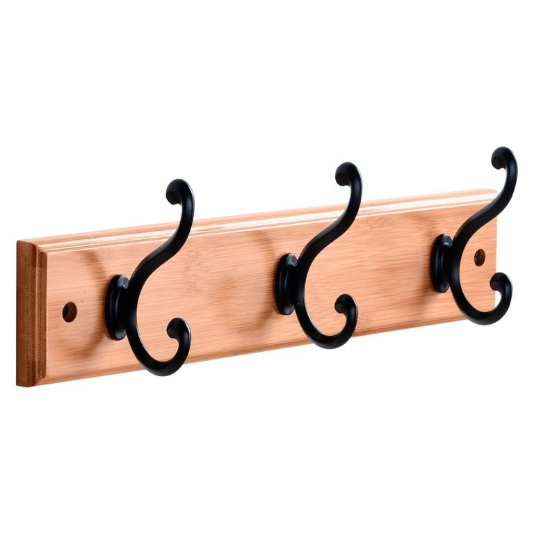 Perchero de Pared 3 Ganchos Bambú