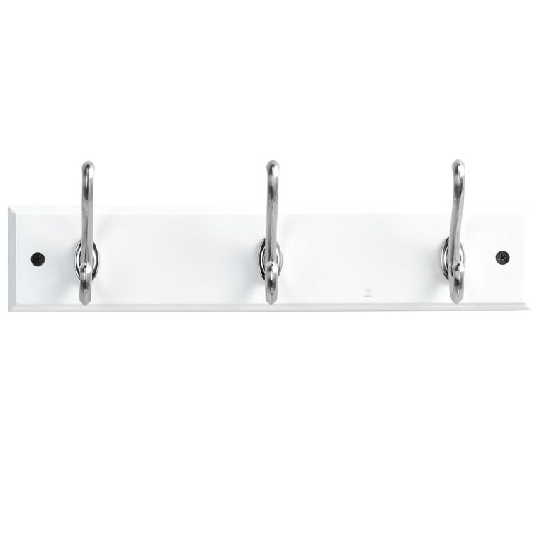 Perchero de Pared 3 Ganchos Blanco