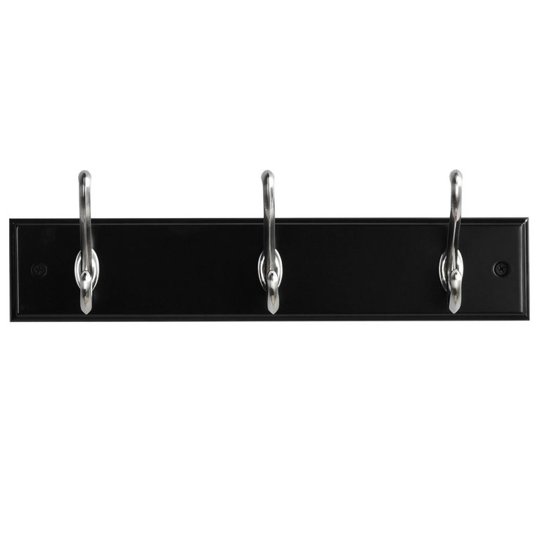 Perchero de Pared 3 Ganchos Negro