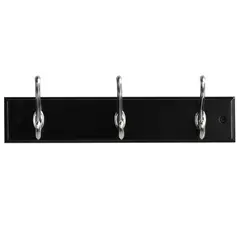 JUST HOME COLLECTION - Perchero de Pared 3 Ganchos Negro