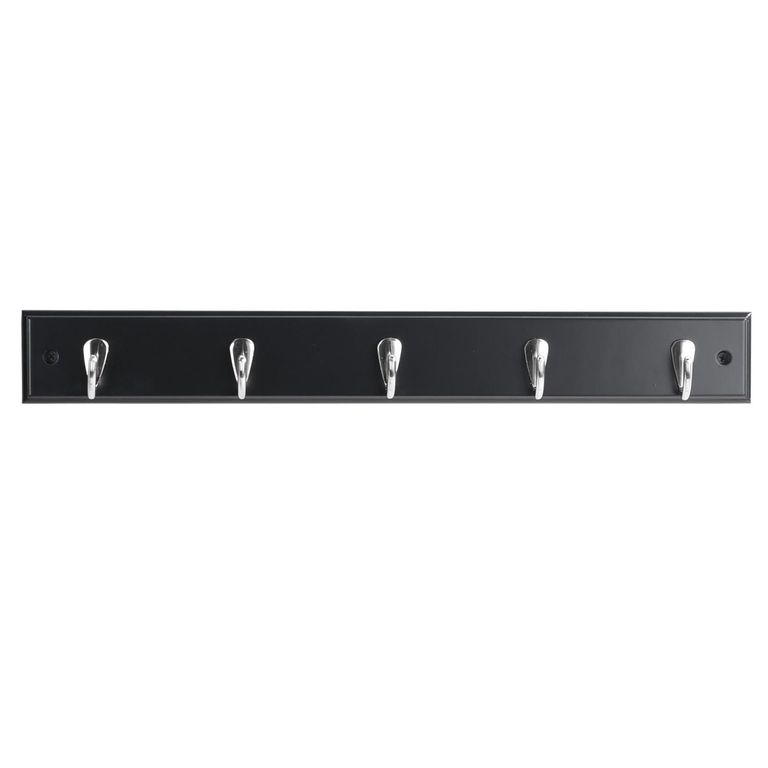 Perchero de Pared 5 Ganchos Negro