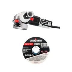 UBERMANN - Esmeril Angular Eléctrico Ubermann 115mm 800W + Disco para Corte de Metal 4 1/2''x1/32''