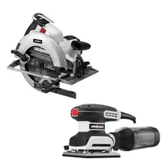 UBERMANN - Sierra Circular Eléctrica 7 1/4" 1800W + Lijadora Orbital Eléctrica 280W