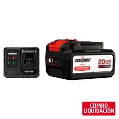 UBERMANN - Batería Recargable 20V 4AH Multiforce + Cargador de Batería 20V 2-4 A