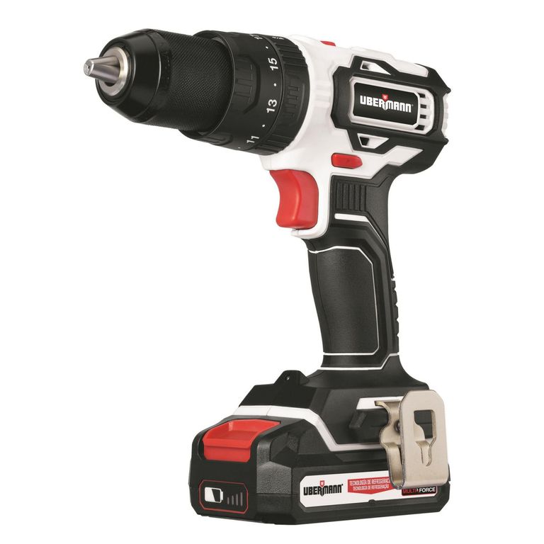 Taladro Percutor Multiforce Inalámbrico Ubermann 13 mm 20V + 2 Baterías