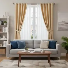 JUST HOME COLLECTION - Cortina de Tela Camil 140x220cm Ocre