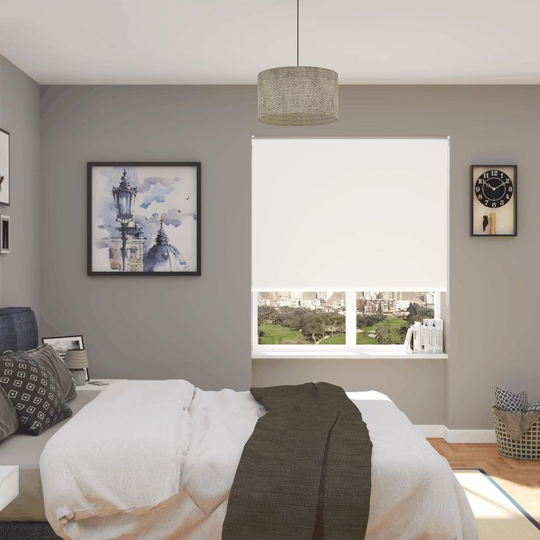 Cortina Roller Blackout Premium Blanco 110 x 140 cm