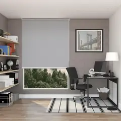 SUNLINE - Cortina Roller Blackout Fiber Gris 150 x 170 cm