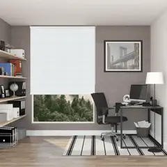 SUNLINE - Cortina Roller Blackout Fiber Blanco 110 x 160 cm