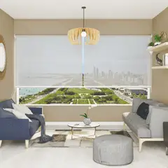 SUNLINE - Cortina Roller Screen 5% Gris 150 x 150 cm