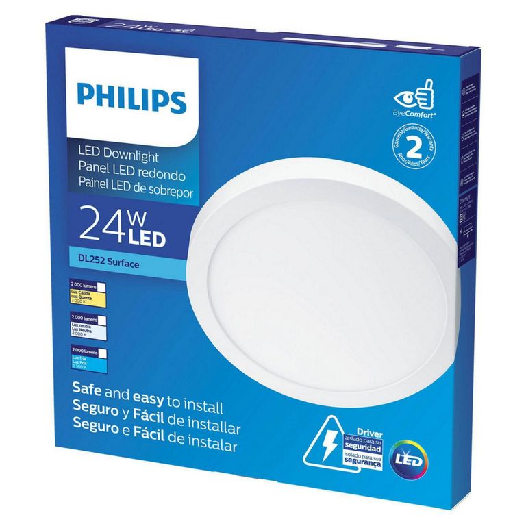 Downlight para Adosar 24W Luz Fría