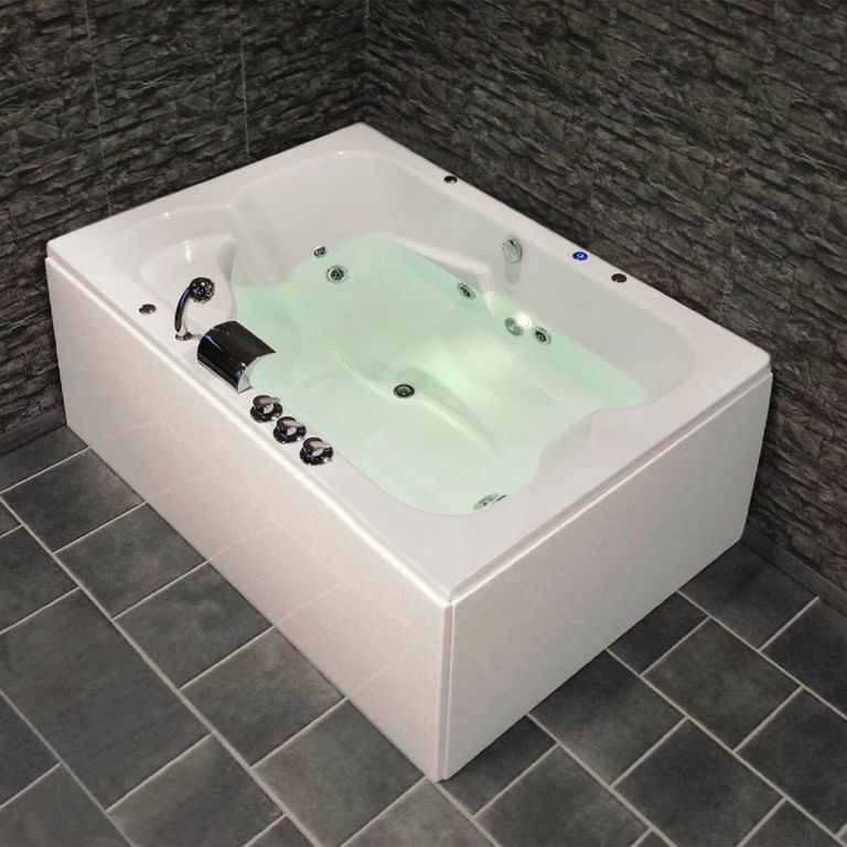 Tina Hidromasaje Rectangular Iguazu Portable 120x180cm Blanca
