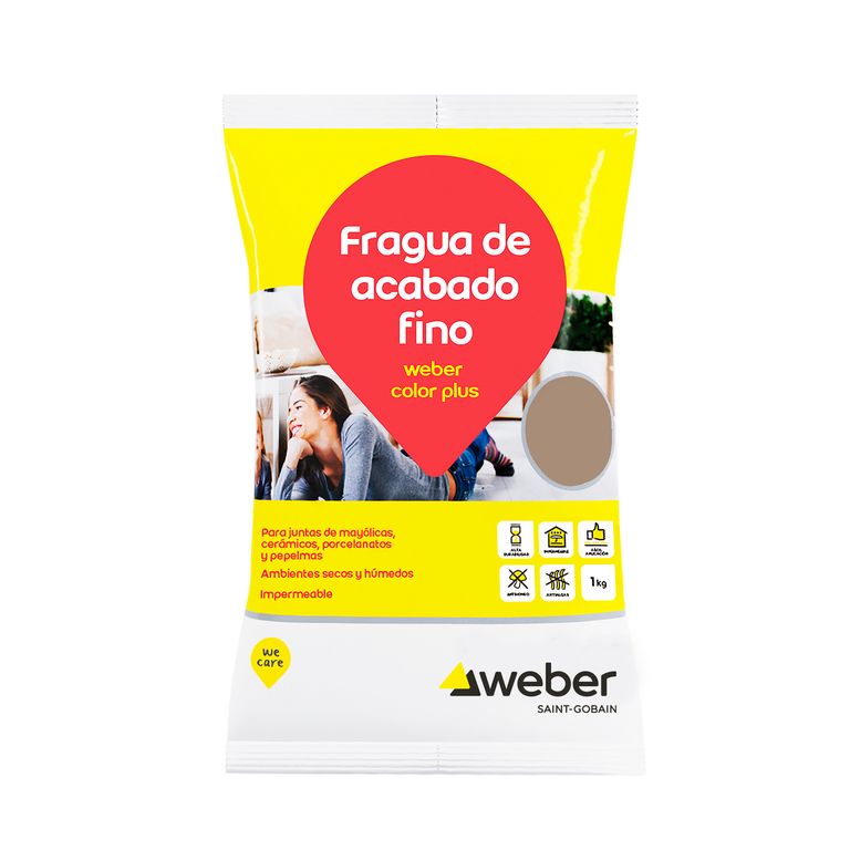 Fragua para Cerámicas o Porcelanatos Weber Beige 1kg