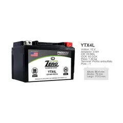ZEBRA - Batería Moto YTX4L-BS