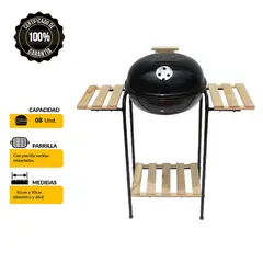 MR GRILL - Parrilla Grill con Madera 41x80x79 cm