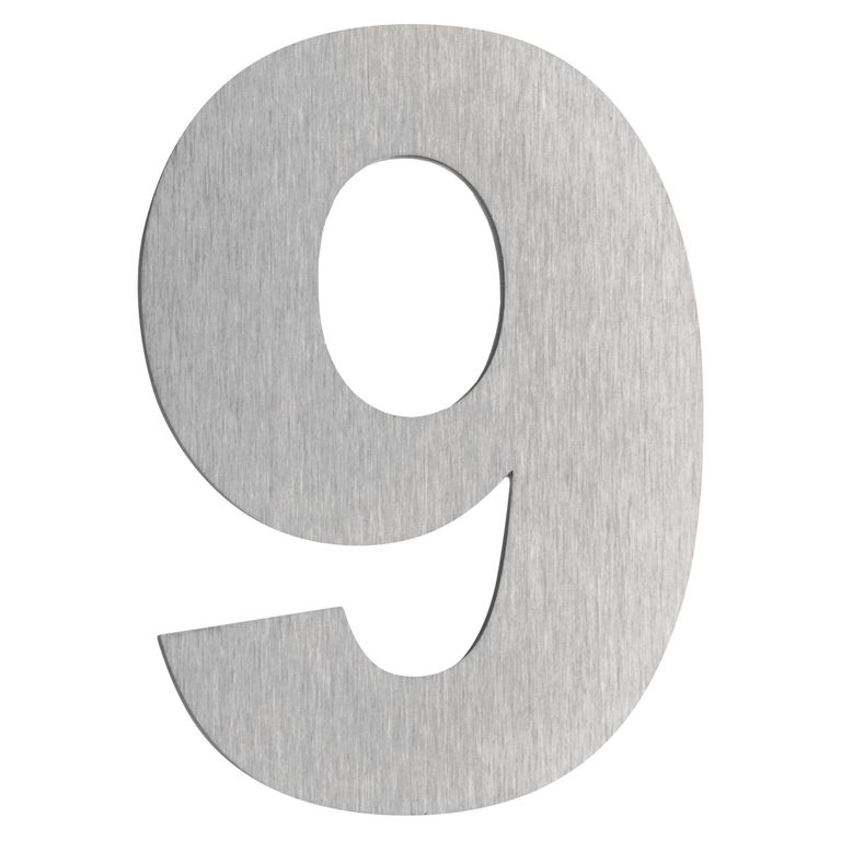 Número 9 Metálico Negro