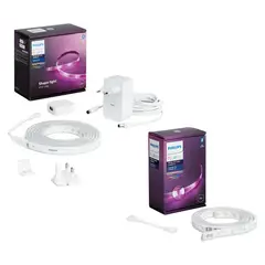 PHILIPS HUE - Hue Tira Led Base 2MT RGB + Extensión Tira Led 1MT RGB