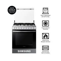 SAMSUNG - Cocina a Gas 6 Hornillas NX52T5311PS Gris