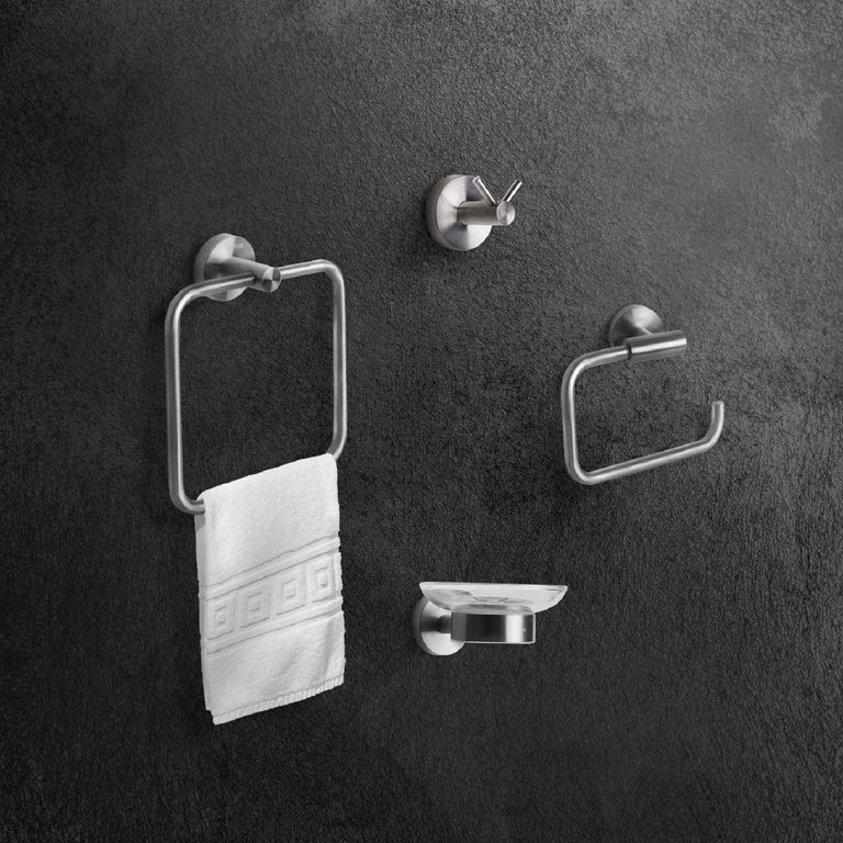 Kit x4 Piezas para Baño Steel