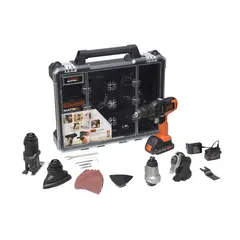 BLACK+DECKER - Taladro Atornillador Inalámbrico 20V 6en1 Matrix MTX20K6A