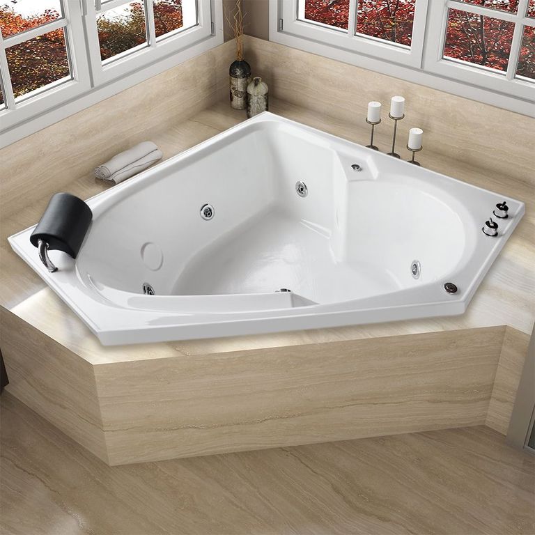 Tina Hidromasaje Esquinera Contesa Builder 150x150cm Blanca