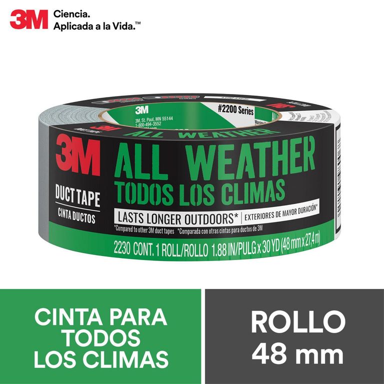Cinta Adhesiva Duct Tape deReparación 3M Verde 1.88 in. x 25 yd.