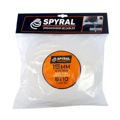 GENERICO - Portacables 15mm 10 Metros Blanco