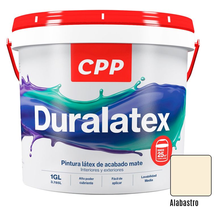 Pintura Látex CPP Duralatex Mate Alabastro 1 Gl