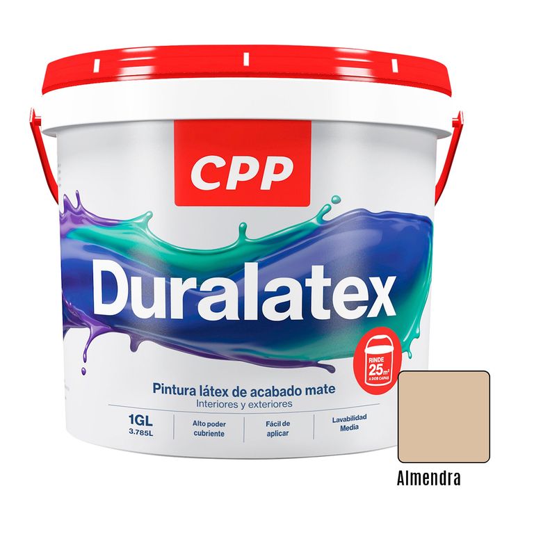 Pintura Látex CPP Duralatex Mate Beige Almendra 1 Gl