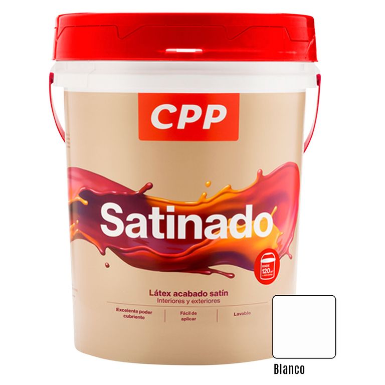 Pintura Látex CPP Satinado Blanco 4 Gl