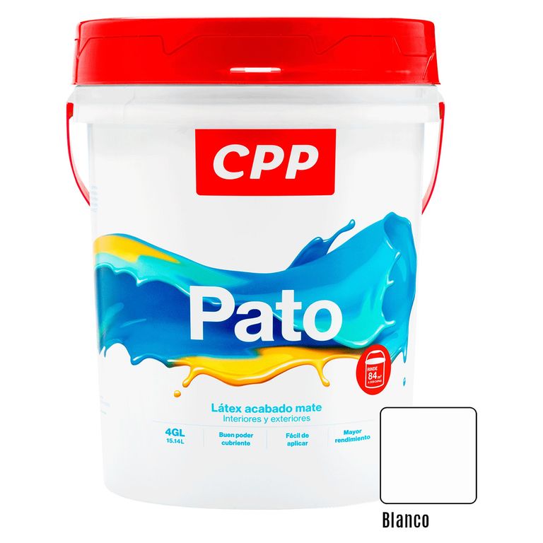 Pintura Látex CPP Pato Mate Blanco 4 Gl