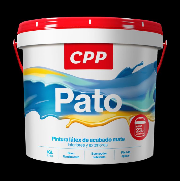 Pintura Látex CPP Pato Mate Gris Claro 1 Gl
