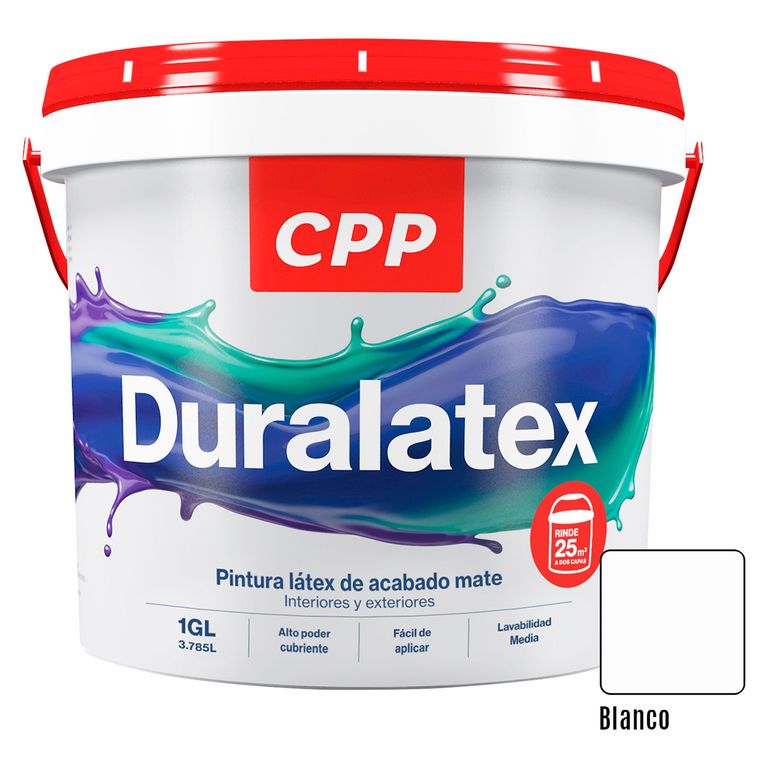 Pintura Látex CPP Duralatex Mate Blanco 1 Gl