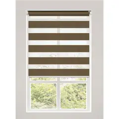 PLASTILISTO - Cortina Enrollable Día/Noche Zebra 180x210cm Café